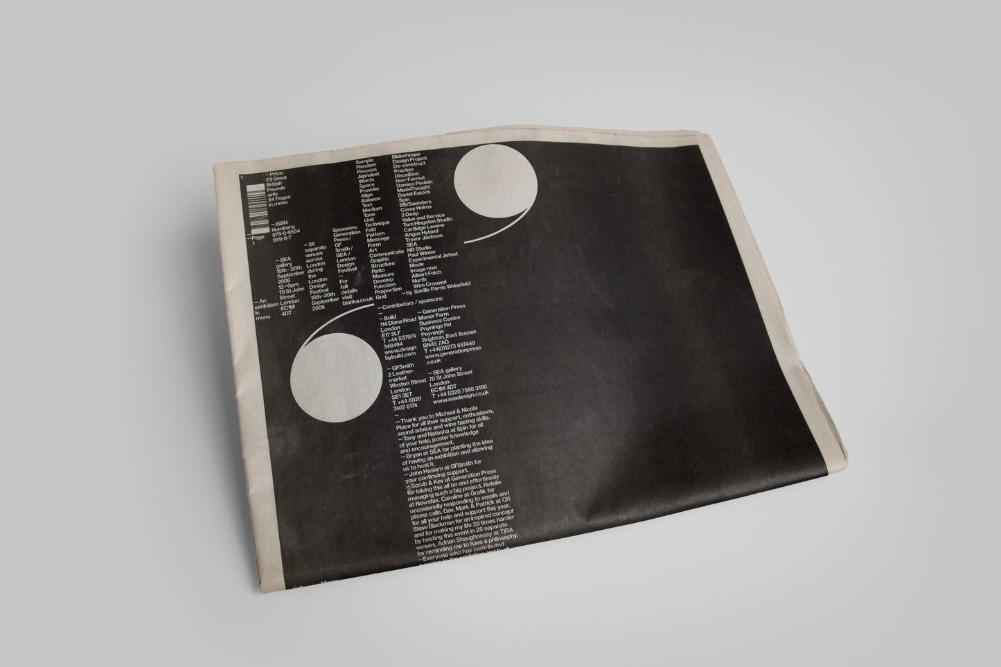 Mono Exhibition Catalogue/Newspaper